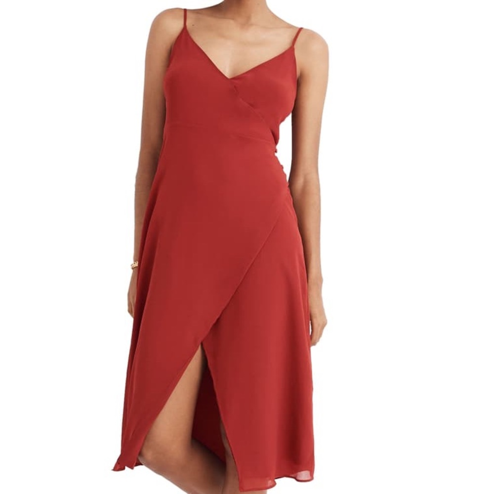 NWT Madewell Side-Button Wrap Cami Dress